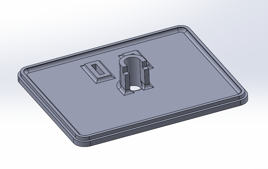 Outlet face model in SolidWorks